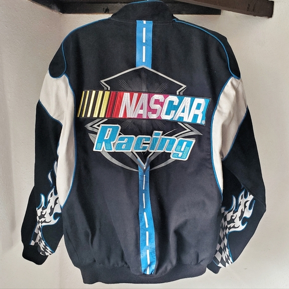RARE VINTAGE Nascar JH Design Embroidered Twill Racing Jacket - Picture 4 of 16
